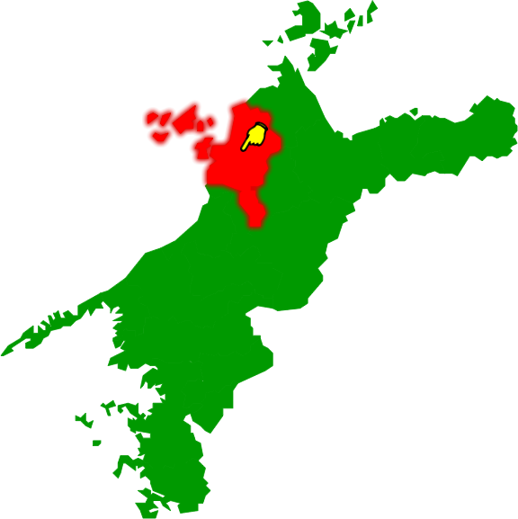 松山市の場所を示す画像2