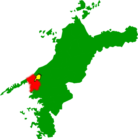 八幡浜市の場所を示す画像2