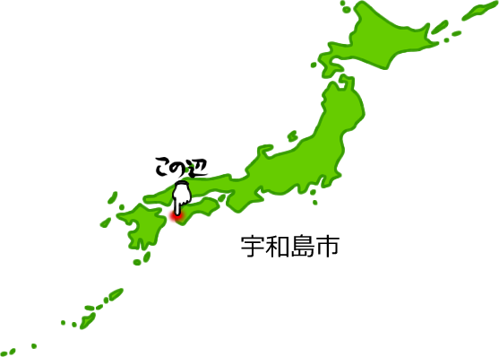 宇和島市の場所を示す画像5