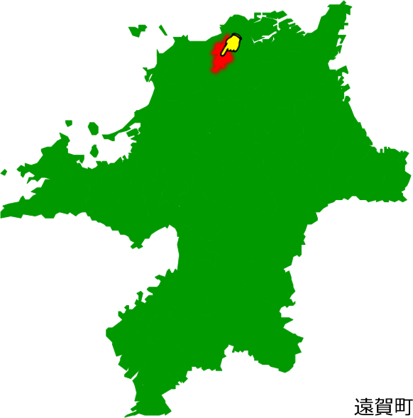 遠賀町の場所を示す画像1