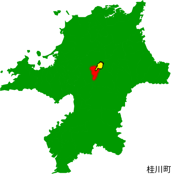 桂川町の場所を示す画像1