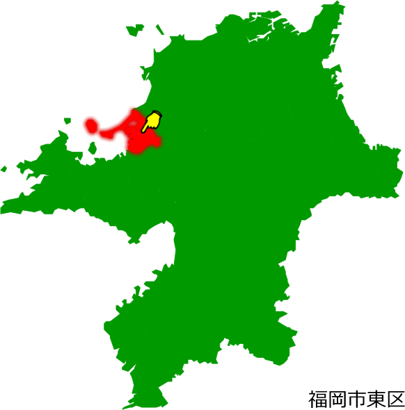 福岡市東区の場所を示す画像1