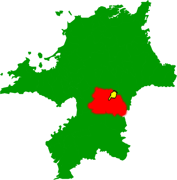 朝倉市の場所を示す画像2