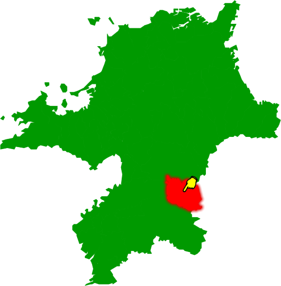 うきは市の場所を示す画像2