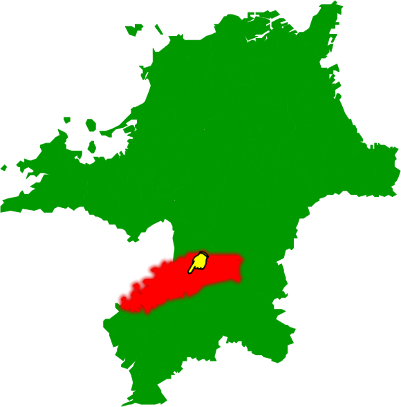 久留米市の場所を示す画像2