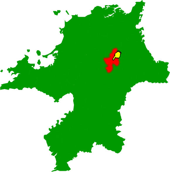 田川市の場所を示す画像2