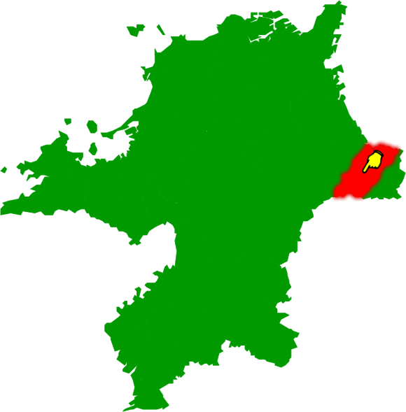 豊前市の場所を示す画像2