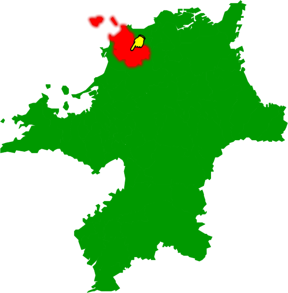 宗像市の場所を示す画像2