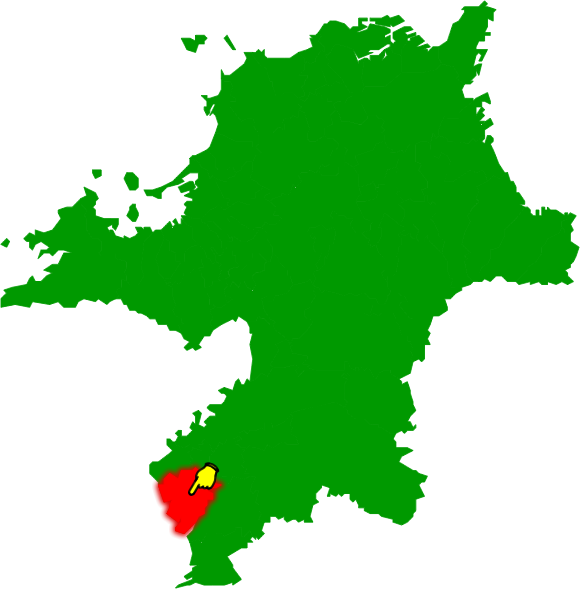 柳川市の場所を示す画像2