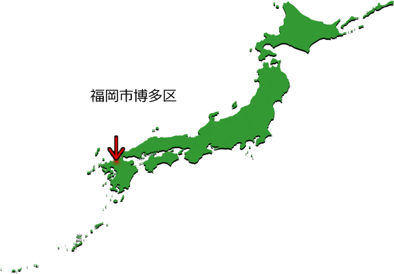 福岡市博多区の場所を示す画像3