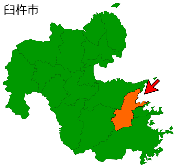 大分県臼杵市の場所を示す画像