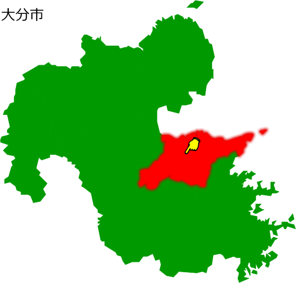 大分市の場所を示す画像1