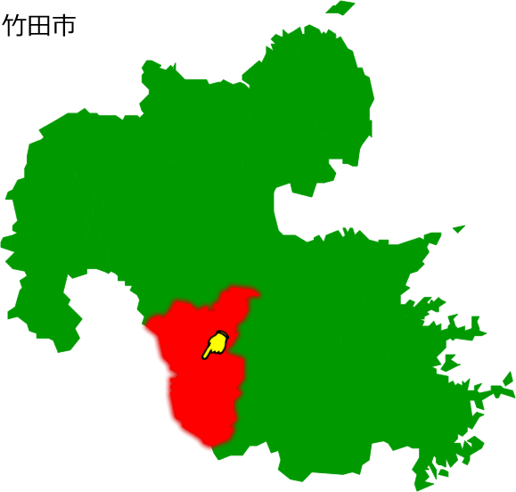 竹田市の場所を示す画像1