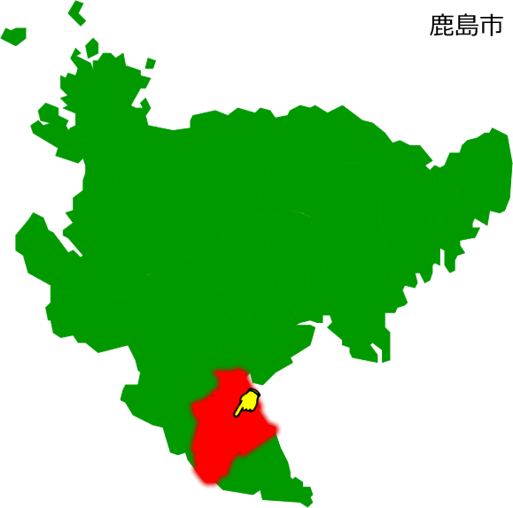 鹿島市の場所を示す画像1