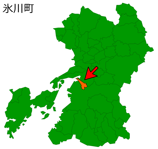 熊本県氷川町の場所を示す画像