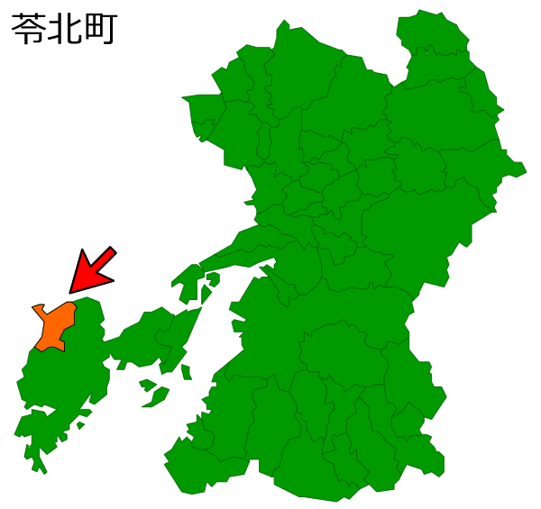 熊本県苓北町の場所を示す画像