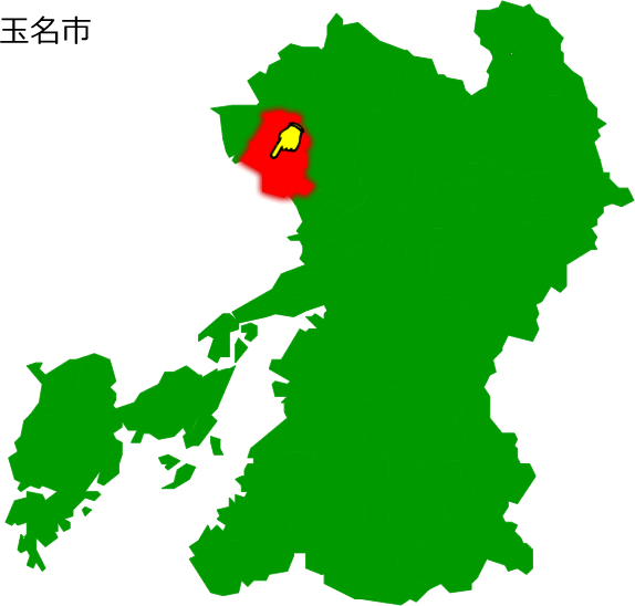 玉名市の場所を示す画像1