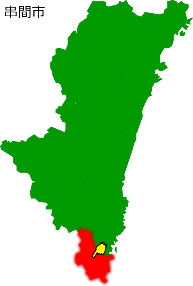 串間市の場所を示す画像1