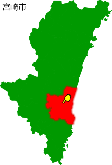 宮崎市の場所を示す画像1