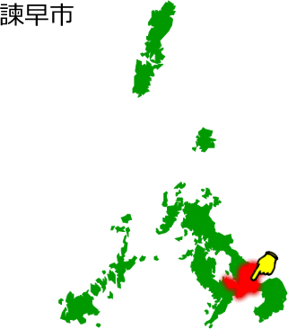 諫早市の場所を示す画像1
