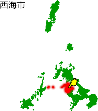 西海市の場所を示す画像1