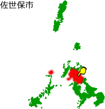 佐世保市の場所を示す画像1