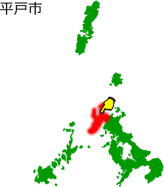 平戸市の場所を示す画像1