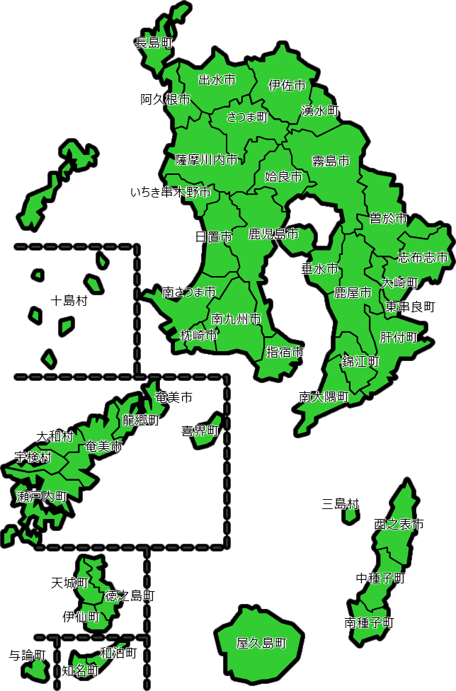 鹿児島県のカラーバリエーション地図画像6