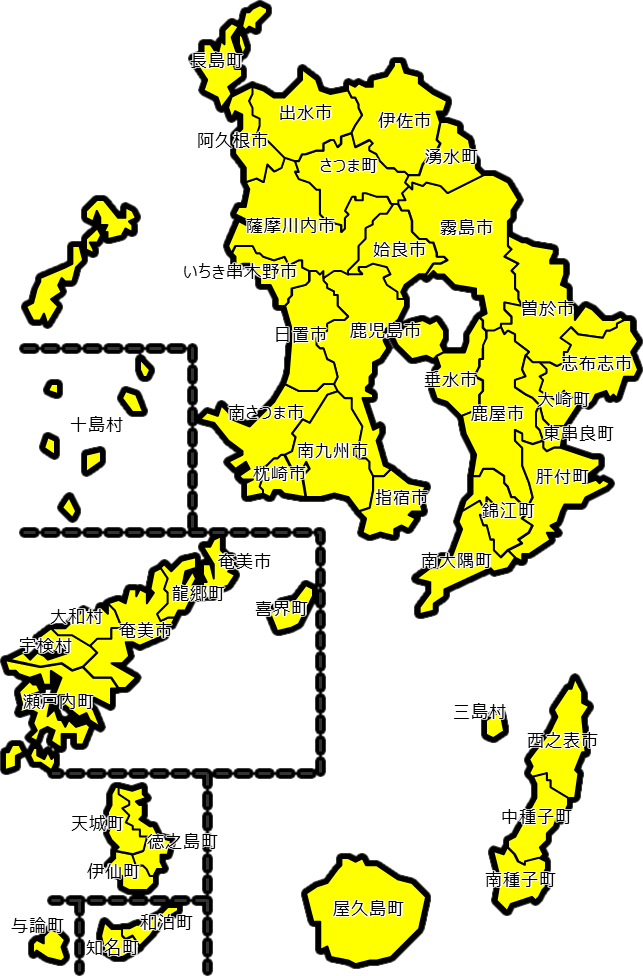 鹿児島県のカラーバリエーション地図画像7