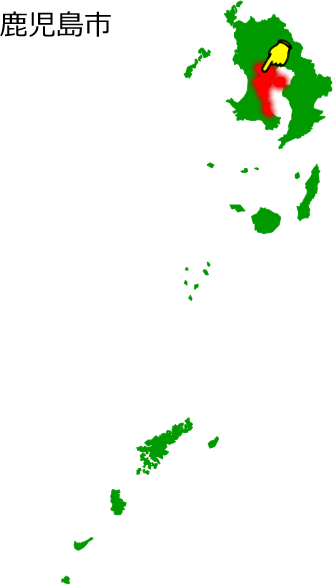 鹿児島市の場所を示す画像1