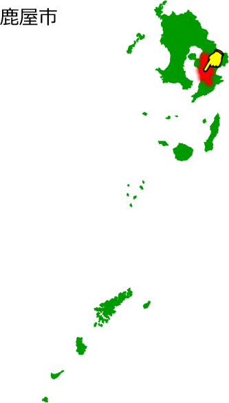 鹿屋市の場所を示す画像1