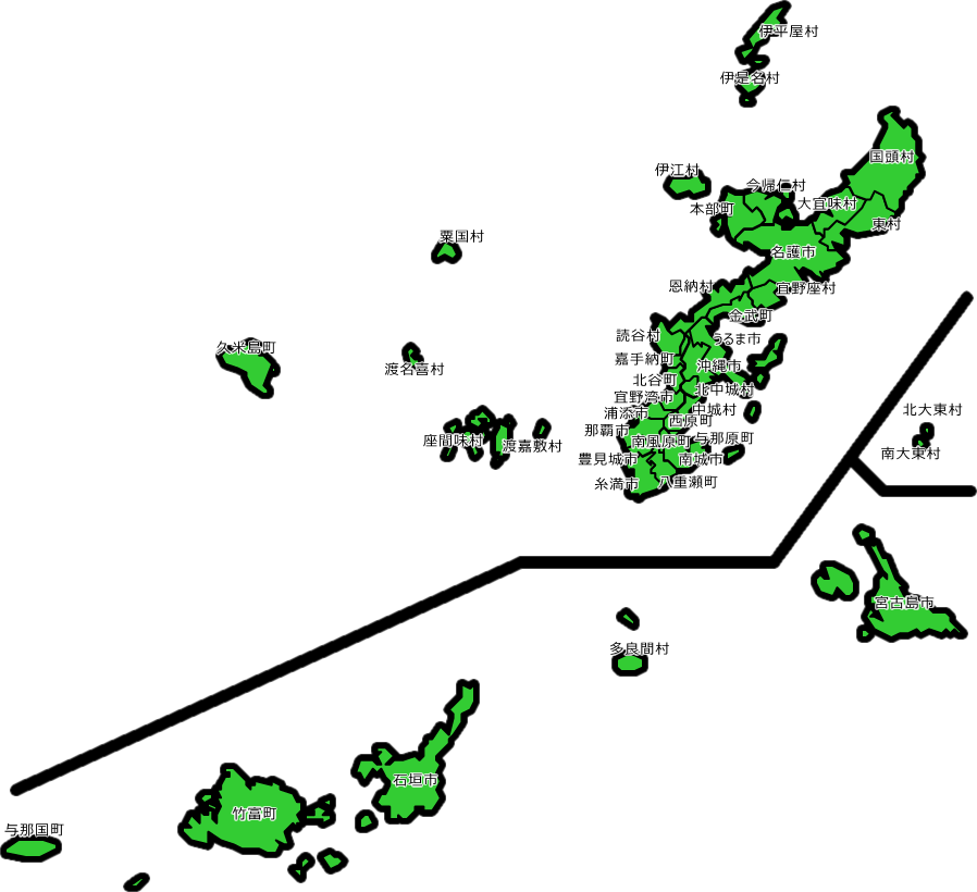 沖縄県のカラーバリエーション地図画像6