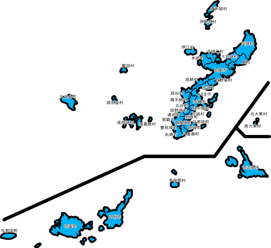 沖縄県のカラーバリエーション地図画像8