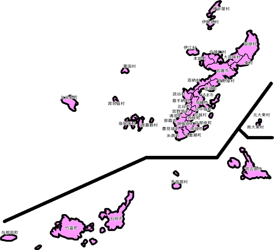 沖縄県のカラーバリエーション地図画像9