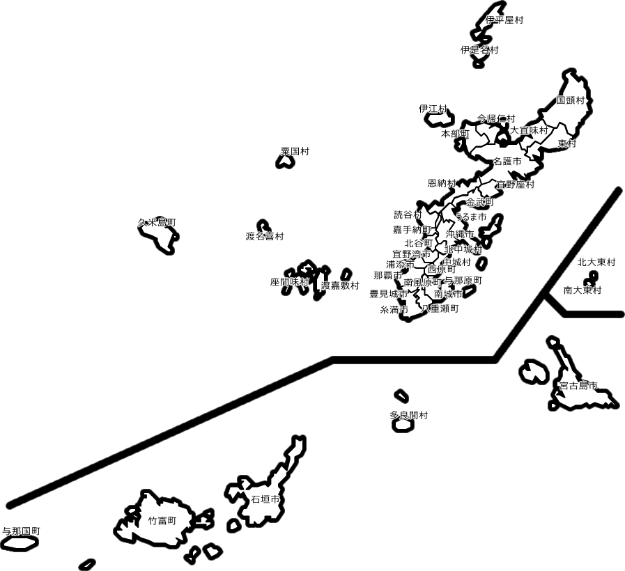 沖縄県のカラーバリエーション地図画像10