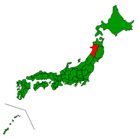 秋田県の場所を示す画像1