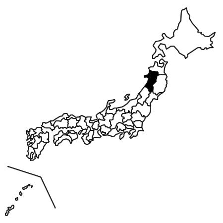 秋田県の場所を示す画像5