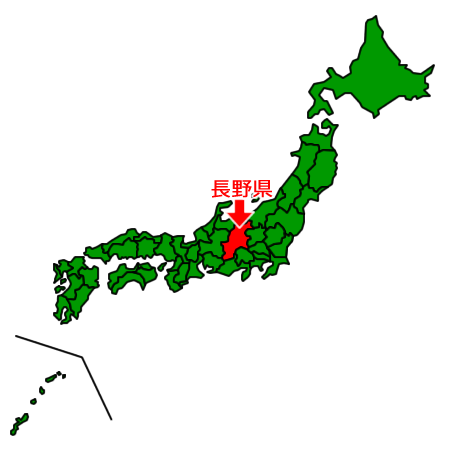 長野県の場所を示す画像4