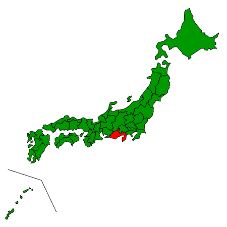 静岡県の場所を示す画像1