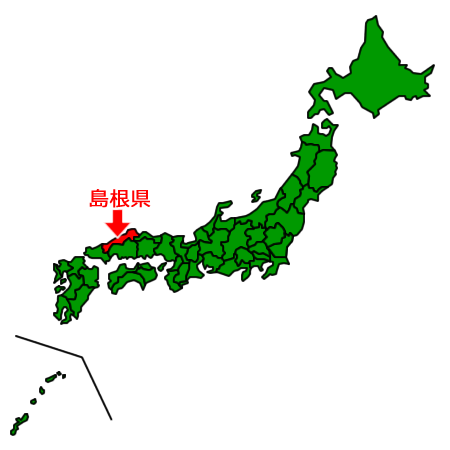 島根県の場所を示す画像4