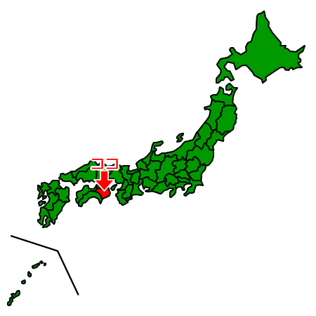徳島県の場所を示す画像3