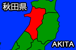 秋田県の地図画像