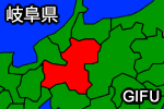岐阜県の地図画像
