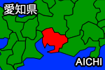 愛知県の地図画像