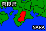 奈良県の地図画像