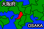 大阪府の地図画像