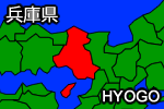 兵庫県の地図画像