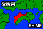 愛媛県の地図画像