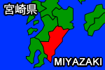 宮崎県の地図画像